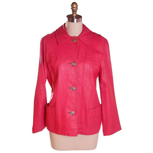 Vintage Petal Pink Leather Ladies Jacket 1960S Large – The Best Vintage ...