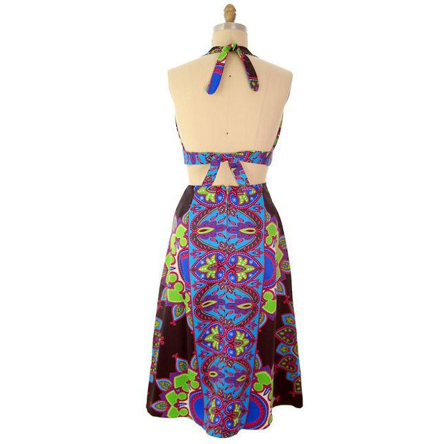Vintage Womens 1970s Skirt & Halter Top Colorful Boho M-L – The Best ...