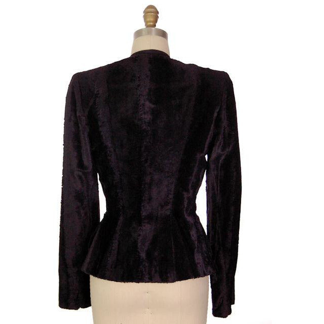 Vintage Jacket/Top Navy Blue Velour 1940s Tight Fitting – The Best ...