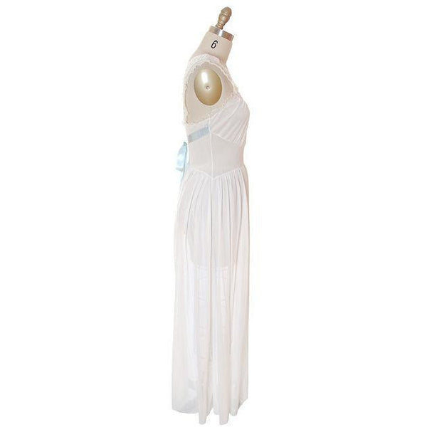 Vintage Peignoir Off White Honeymoon Nylon Lady Leonora 1950s – The ...