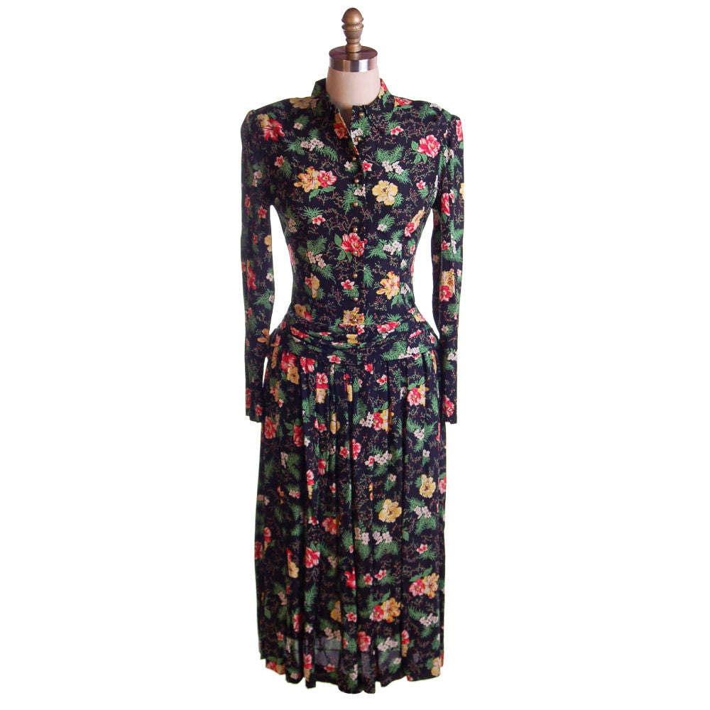 Vintage Printed Rayon Dress Jonathan Logan 1940 S NWT – The Best ...