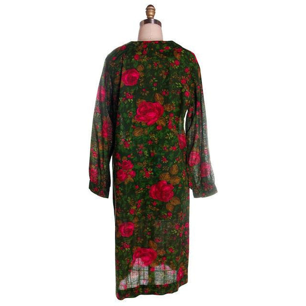 Vintage Dress/Tunic   Zacari Rose Printed 1960s Cotton Sz M-L - The Best Vintage Clothing
 - 4