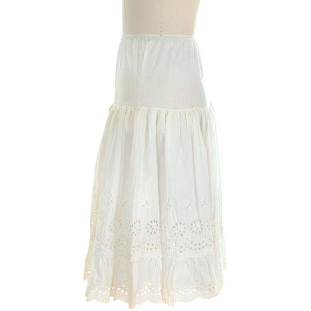 Vintage Can Can Petticoat White Cotton Eyelet 1950s New w/ Tags Size S ...