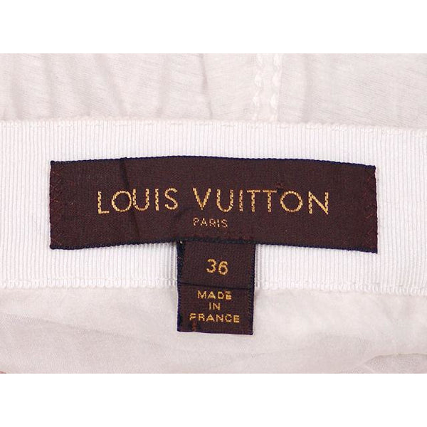 Womens Authentic Louis Vuitton Paris White Cotton Short Skirt Size 36 ...