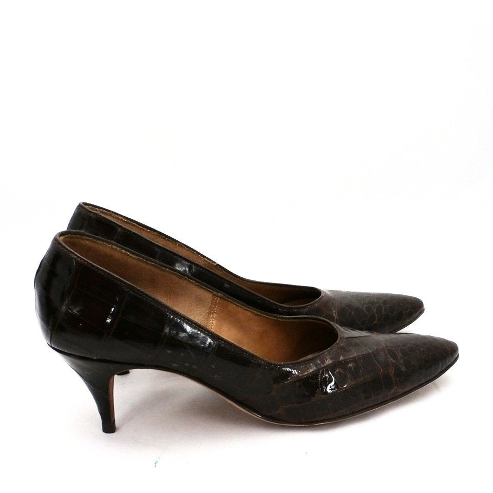VTG Shoes Heels Genuine Alligator Stiletto Shoes Pumps Womens Sz 5.5 1 ...