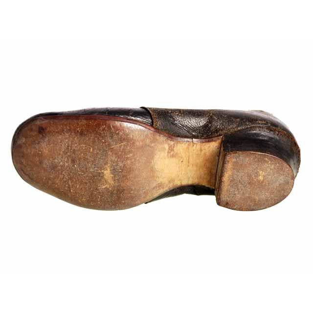 Antique Leather Childrens Slipper Shoe ( single) 1840s Hand Made – The ...