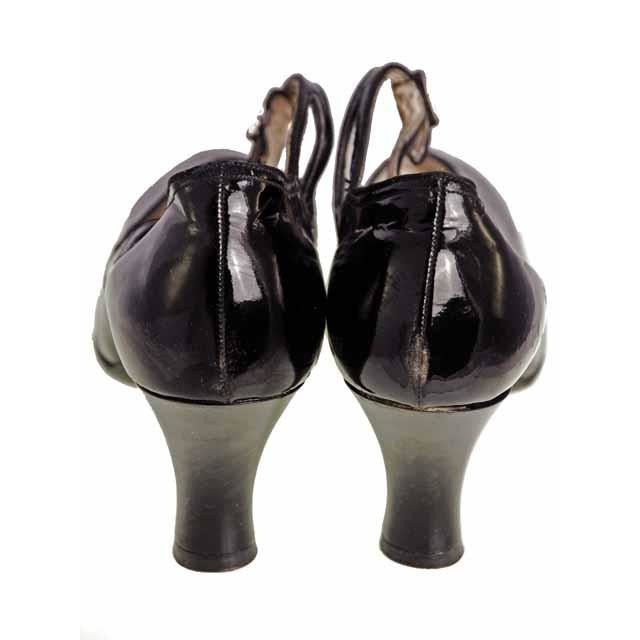 Vintage Black Mary Janes Style Heels Patent Leather Shoes 1920 NIB Siz ...