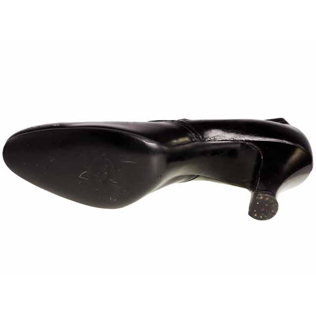 Vintage Black Mary Janes Style Heels Patent Leather Shoes 1920 NIB Siz ...