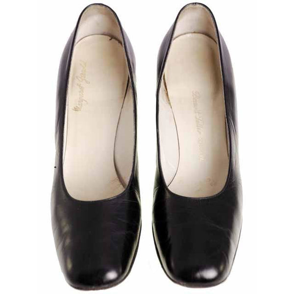 Vintage Black Shoes Pump Margaret Jerrold 1970s 9AA & Box – The Best ...
