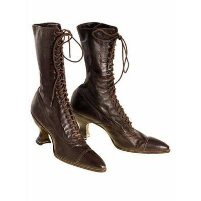 Victorian Ladies Julia Marlowe Boots w/Louis Spool Heels Brown 1900 Si – The Best Vintage Clothing