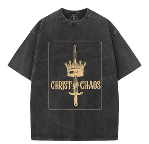 Christ Or Chaos Christian Washed TShirt - UniJames