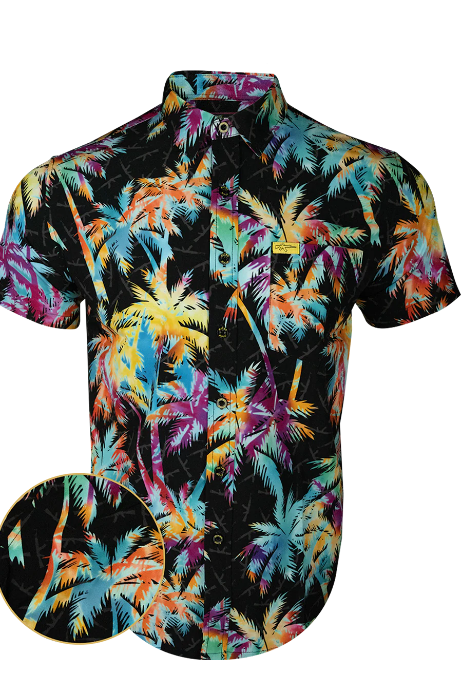 UniJames Comfort AK's and Vacays Black Button Down For Men