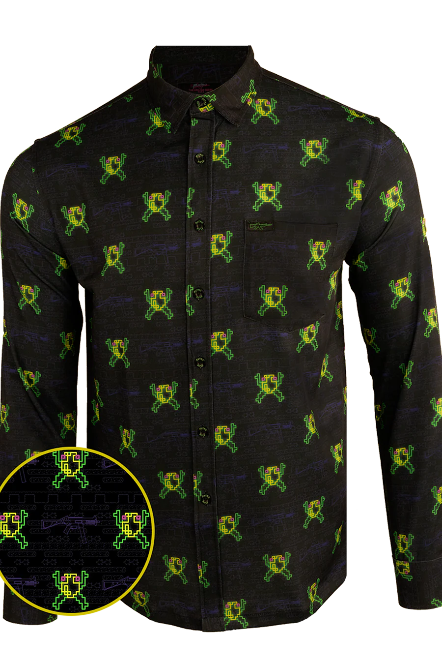 UniJames Comfort Arcade Series 2 Long Sleeve Button Shirt For Men