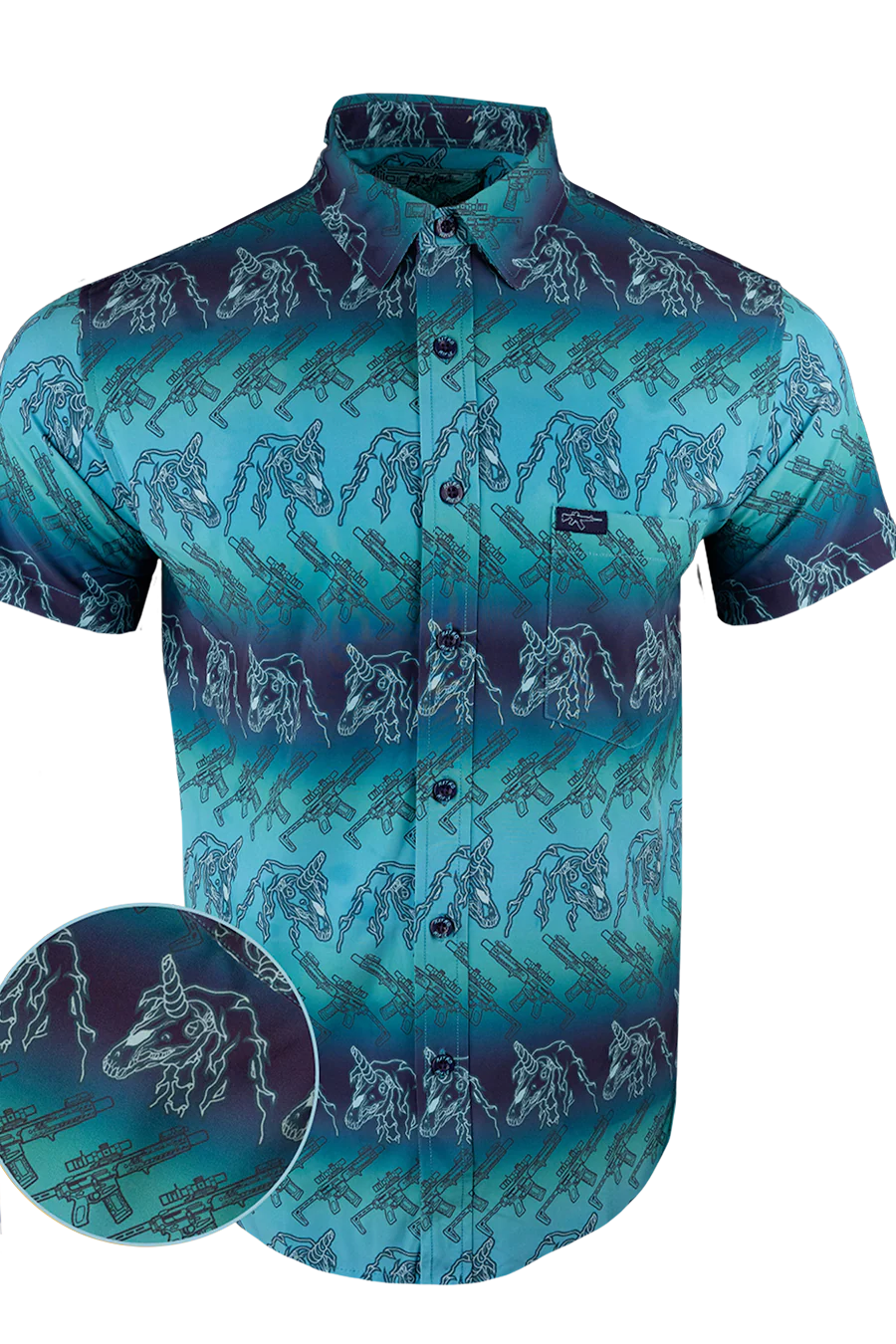 UniJames Comfort The Nightmare (Blue) Button Down For Men