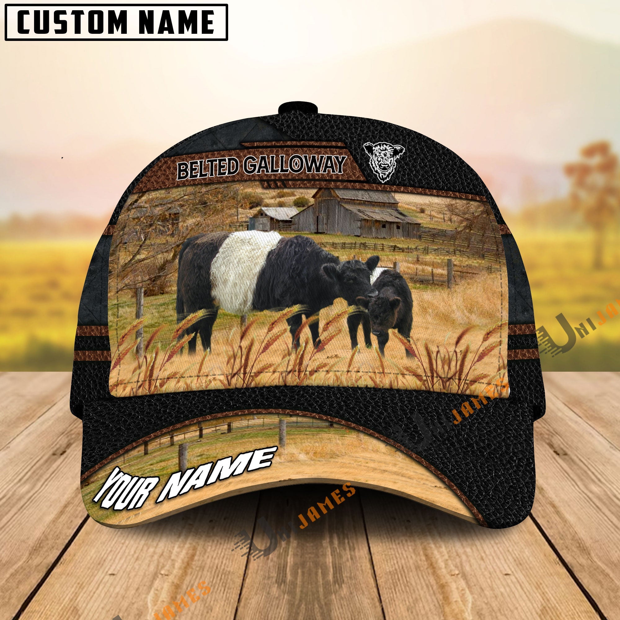 Uni Belted Galloway Family Customized Name Cap