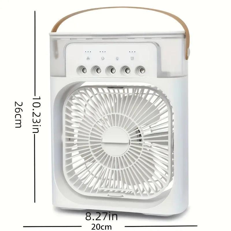 Mini refrigerador de ar, mini ar condicionado portátil 3 em 1, refrigerador  de ar e humidificador, ventilador e purificador com 3 velocidades  ajustáveis, casa e escritório : : Hogar y cocina