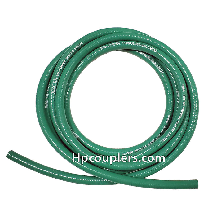 Flexfab 5521-100, 1" x 1 ft (Choose your length) Green Premium Silicone Heater Hose, 1.00"