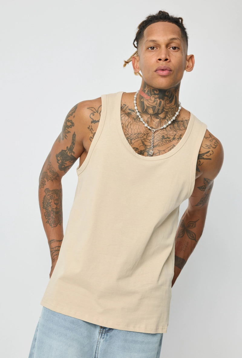 T-shirt uni sans manches