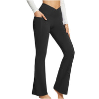 Women Sports Pant Solid Color High Waist Yoga Slimming Casual
