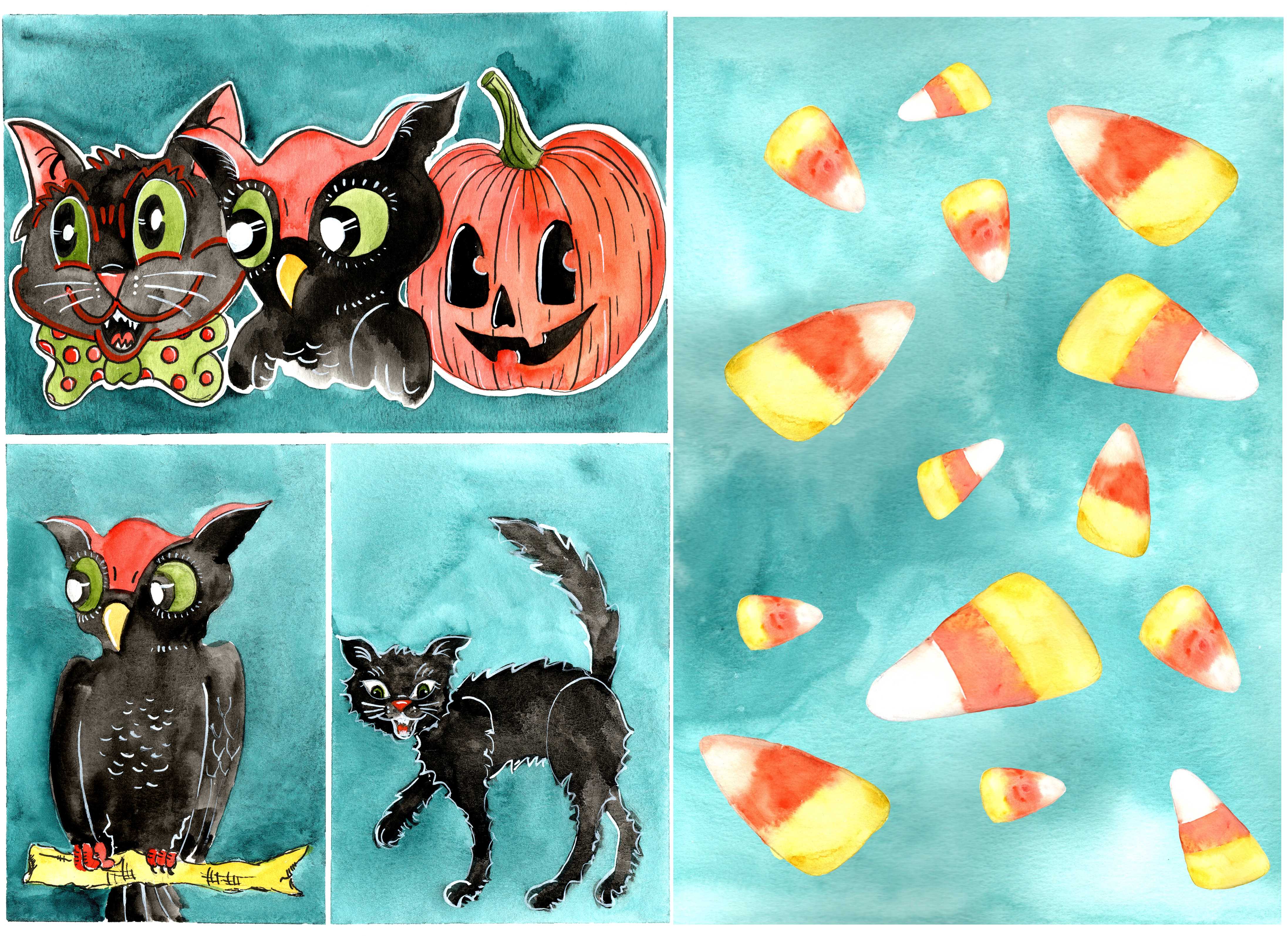 Retro Halloween by Lexi Grenzer - Roycycled Decoupage Paper