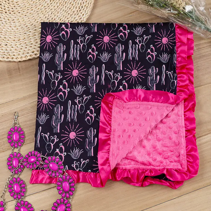 Fuchsia Cactus Blanket