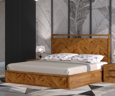 Riva Rustic Solid Wood Bed