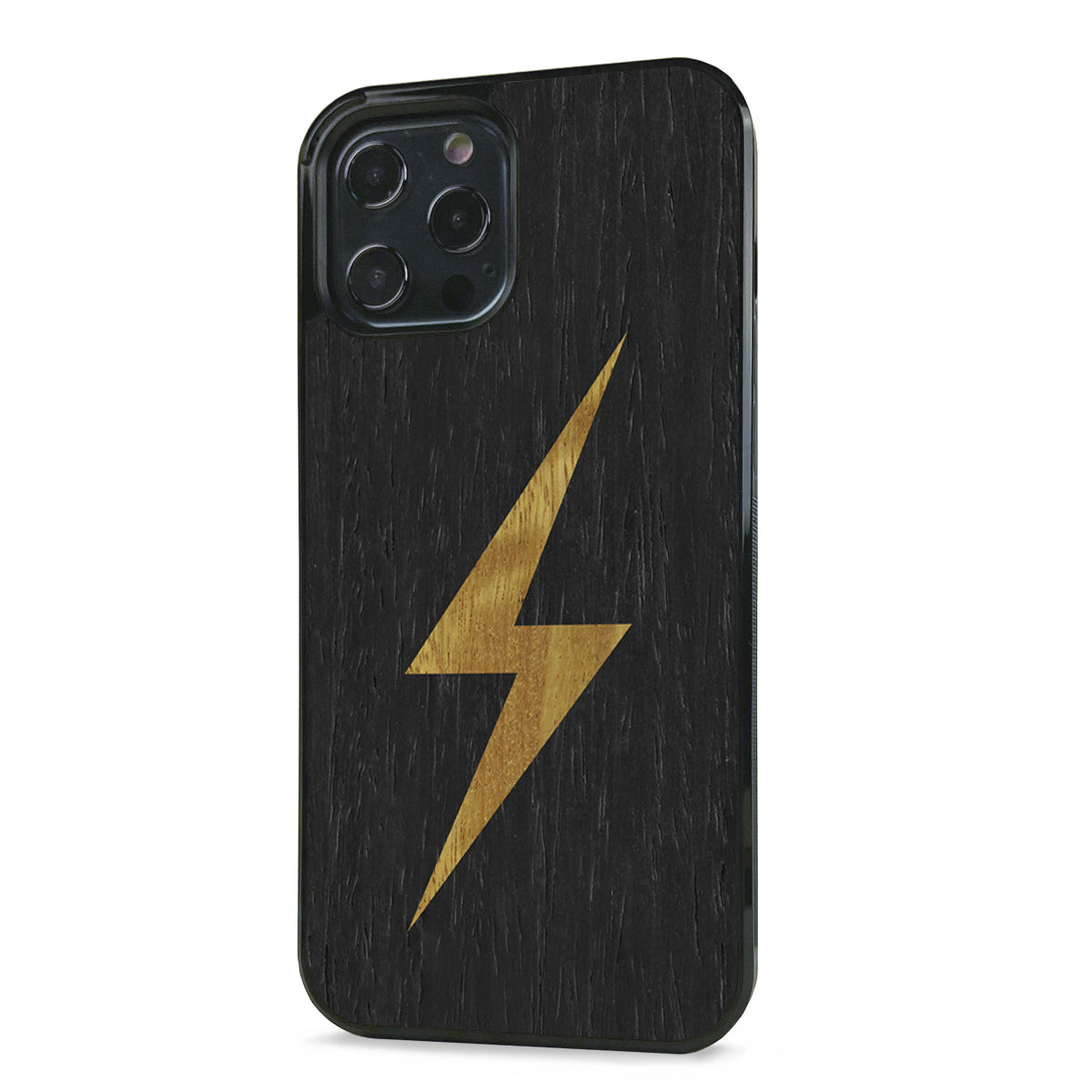 Gold Lightning Bolt Wood Iphone 12 Pro Max Explorer Case Wooden Cases Cover Up