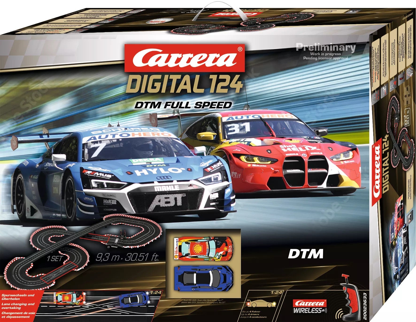 Carrera Kit de circuit électrique numérique pour circuit de course  comprenant deux voitures et deux doubles vitesses, D124 Born to Perform :  : Jeux et Jouets