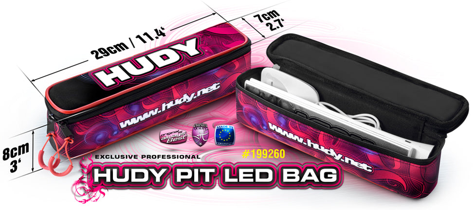 Dimensions du sac de transport pour lampe LED Hudy