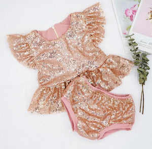 rose gold 1st birthday outfit