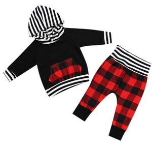 baby boy red plaid outfit