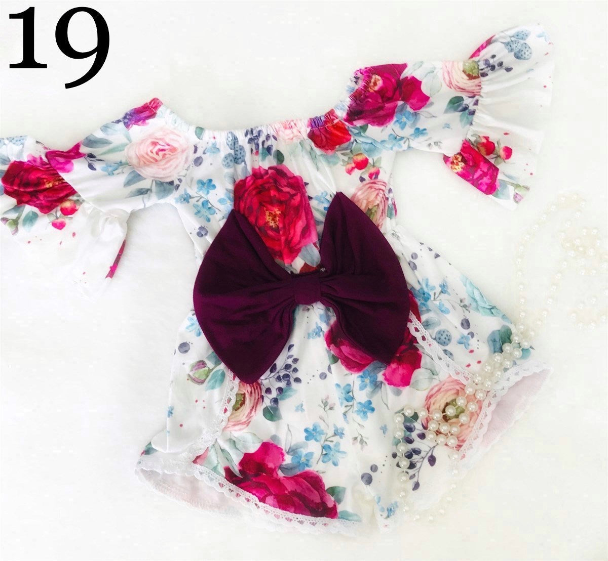 Shop Lily Boho Vintage Lace Wing Sleeved Romper Online for Baby Girls