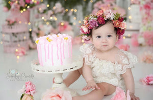 baby girl 1st birthday cake smash outfit