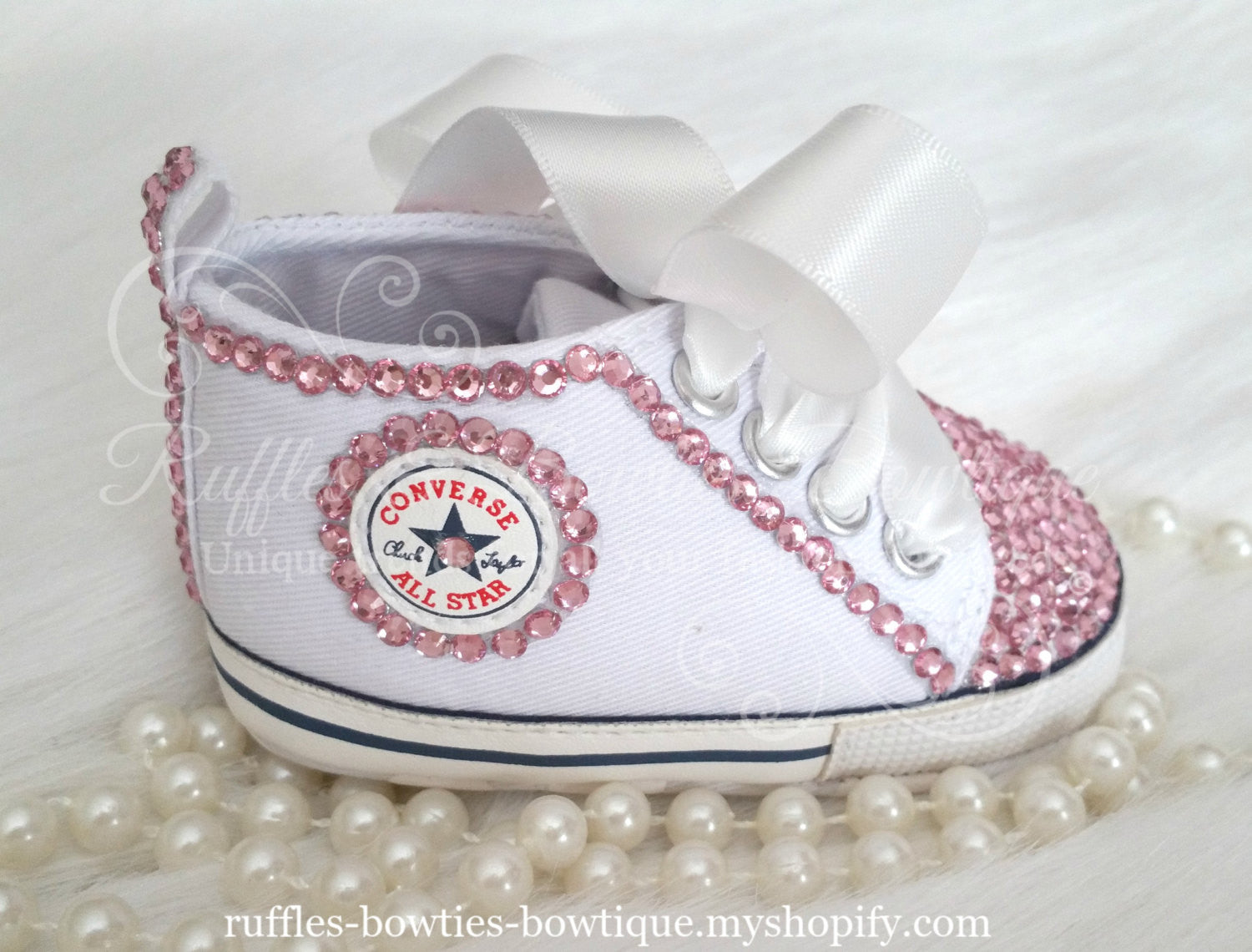 Baby girl sale pink converse shoes