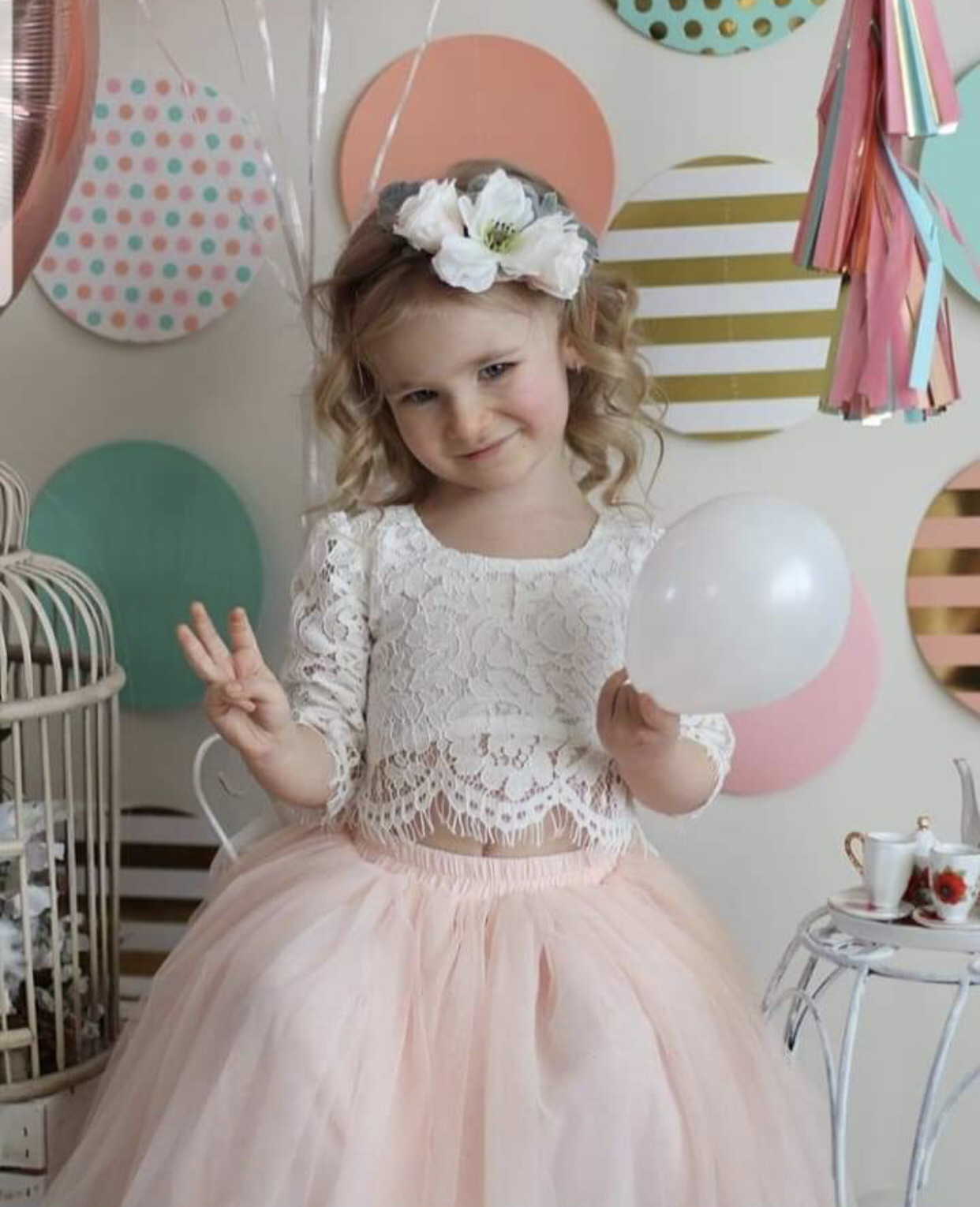 flower girl tulle skirt