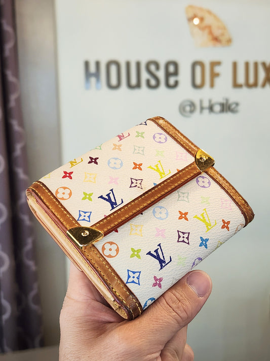 LOUIS VUITTON Jeanne Monogram Canvas Wallet Rose Ballerine