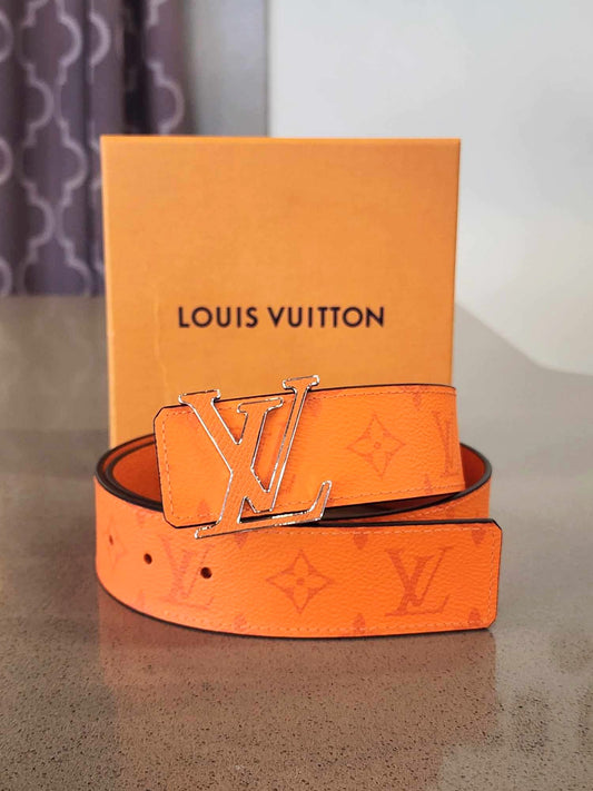 LOUIS VUITTON Monogram Canvas LV Initials Belt 110/44-US