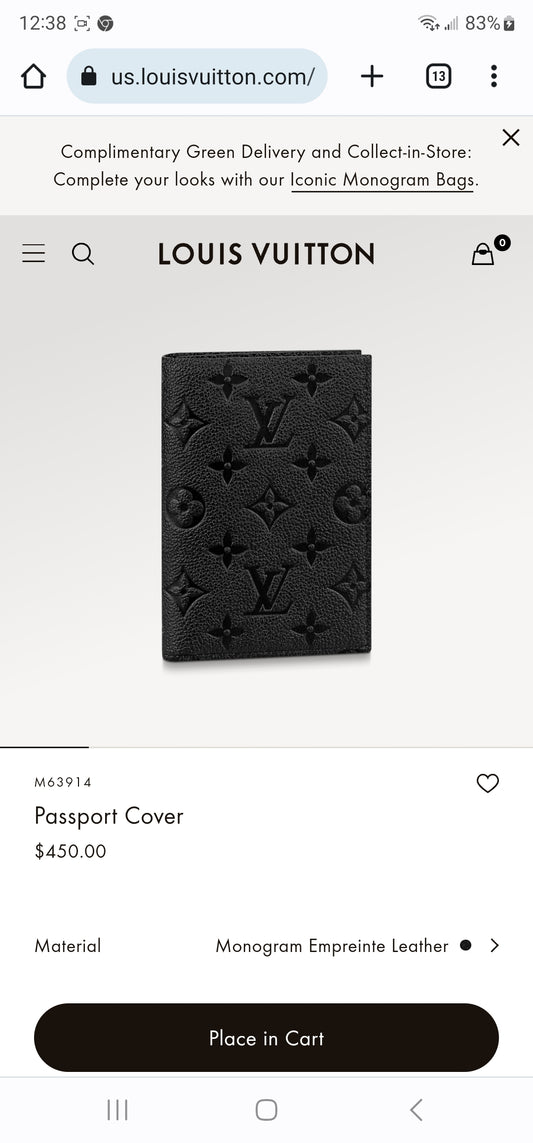 Louis Vuitton Black Taiga Leather Pocket Agenda Cover Louis Vuitton