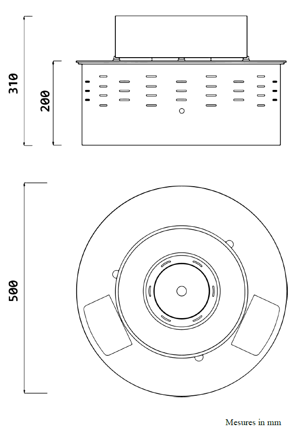 Crea7ionEVOPlus Round Automatic Bioethanol Insert - Tech Card