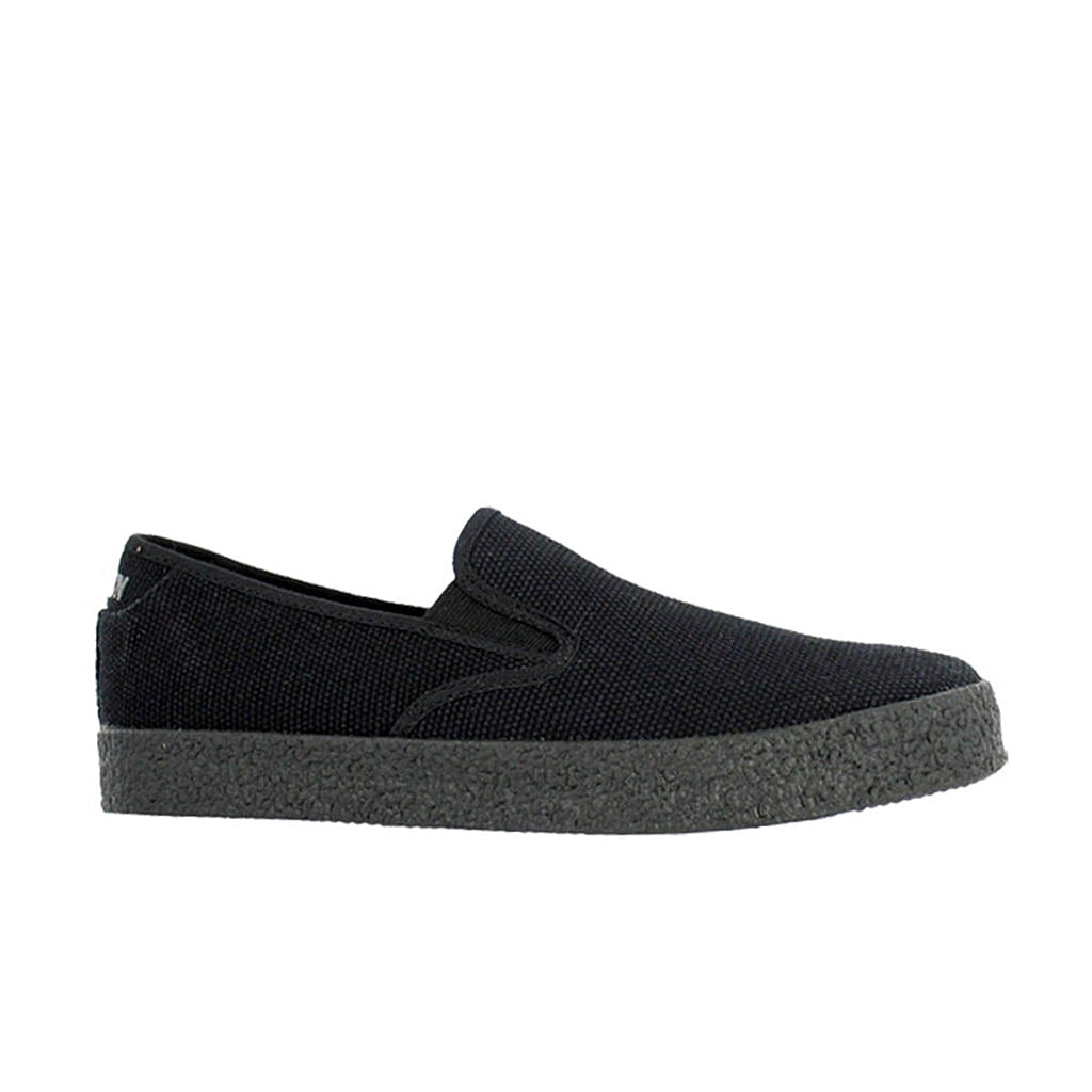 mens black canvas slip on shoes