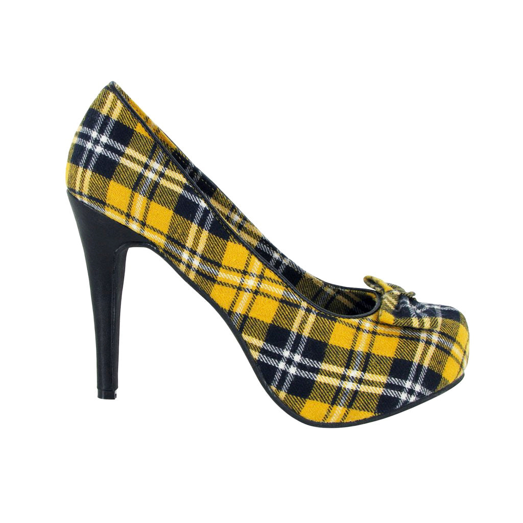 plaid heel shoes