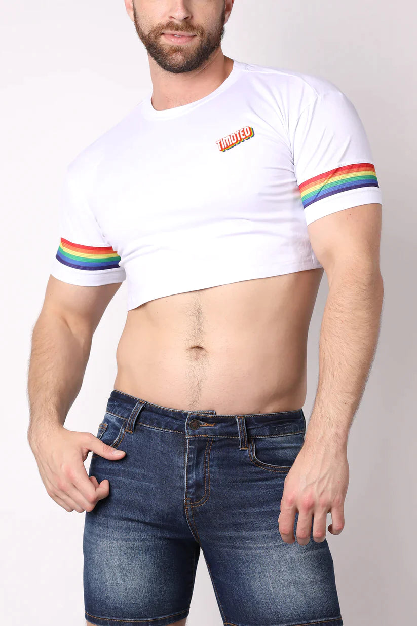 TIMOTEO PRIDE 23 CROP TOP Weiß