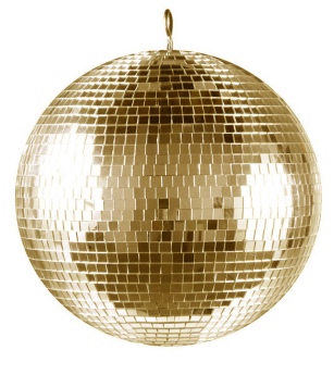Set of 25 Gold Mirror Disco Balls