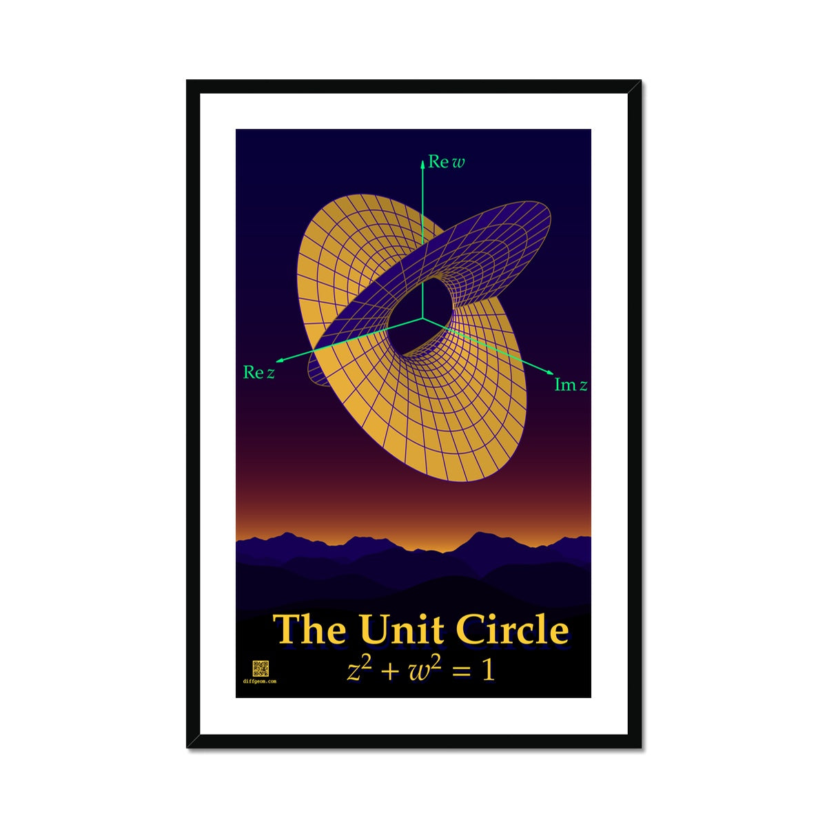 Complex Circle, 1 Slit Framed & Mounted Print