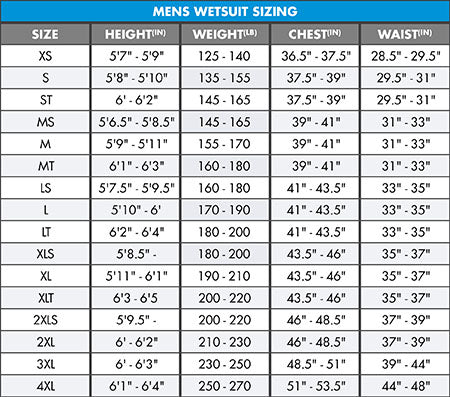 O Neill Hood Size Chart