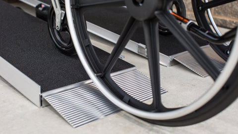 Wheelchair Ramp Self Adjusting Bottom Plates