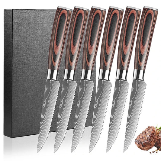 Professional Japanese 67 Layers Damascus Steel Kitchen Knife Set By The  Freakin Rican® - The Freakin Rican Restaurant