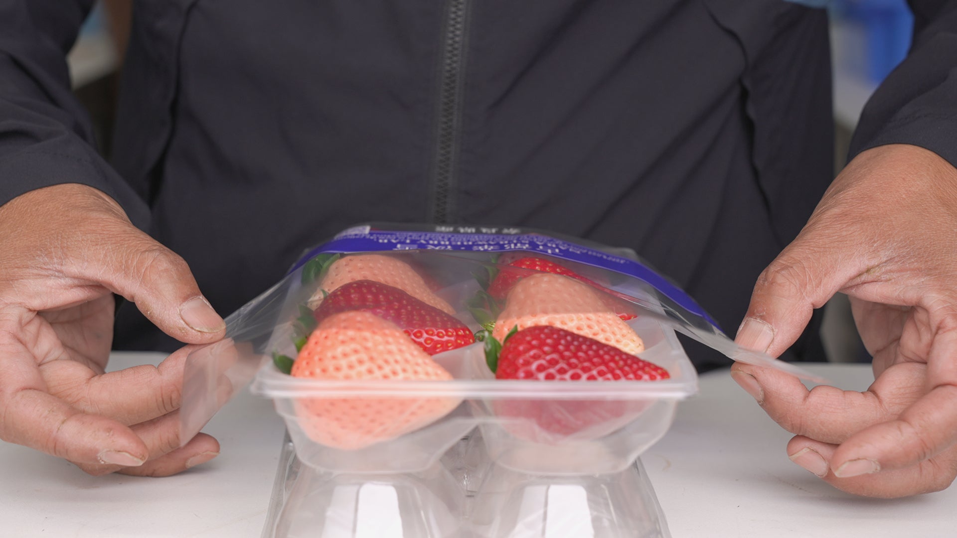 Image of packing strawberries