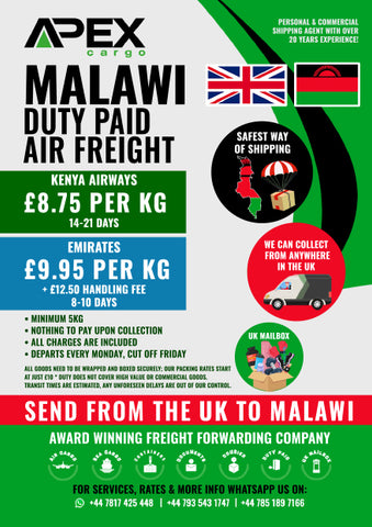 Malawi Air Freight Duty Paid