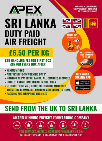 Sri Lanka Air Freight Duty Paid